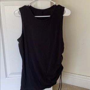 Lululemon black side cinch tank size 10